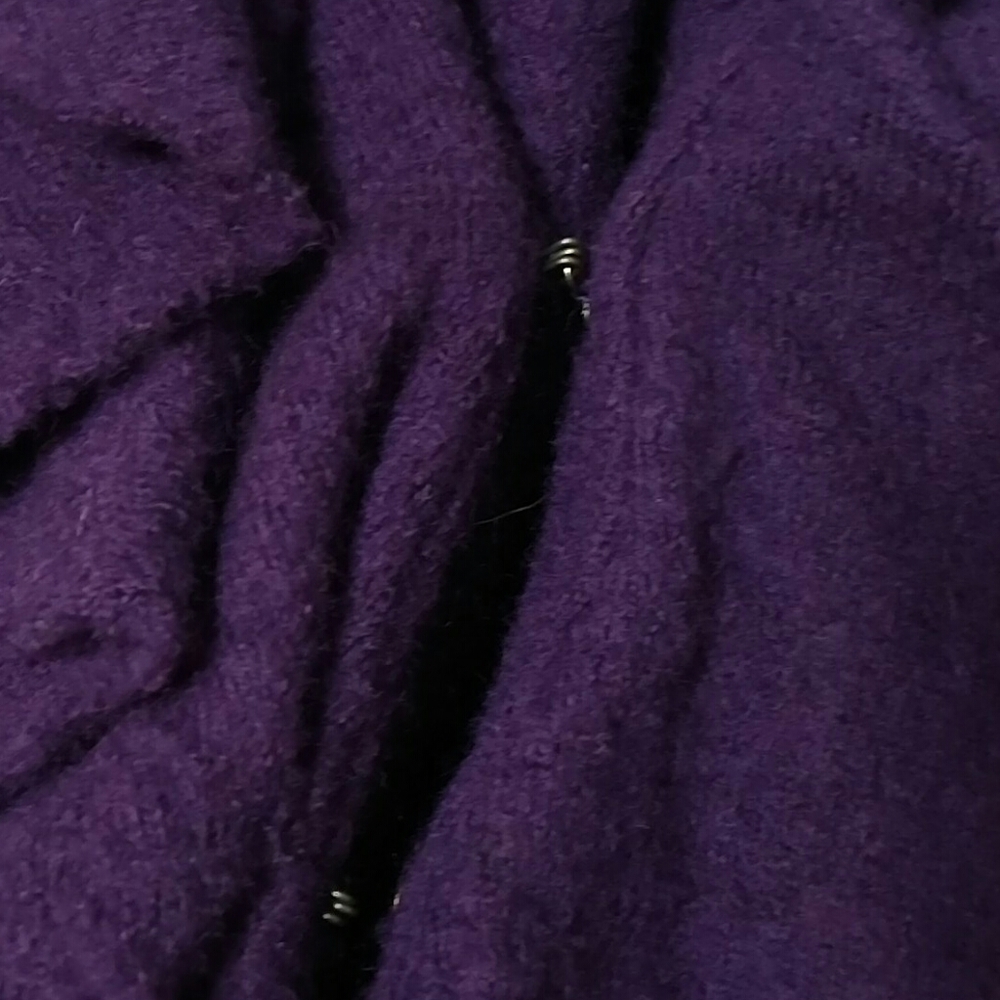 Wool Violet Ruffled Sweater Jacket - image 3